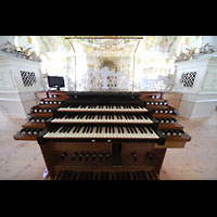 Steingaden, Wieskirche - Wallfahrtskirche zum gegeielten Heiland, Spieltisch