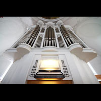 Kaufbeuren, Dreifaltigkeitskirche, Spieltisch und Orgel