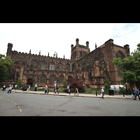 Chester, Cathedral, Auenansicht von Sden