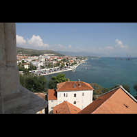 Trogir, Katedrala sv. Lovre (St. Laurentius), Blick vom Turm der Kathedrale in Richtung Nordosten