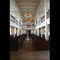 Reykjavk, Dmkirkja (Ev. Dom), Innenraum in Richtung Orgel