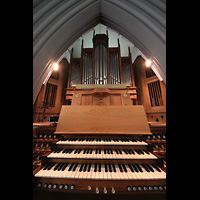 Reykjavk, Landakotskirkja, Dmkirkja Krists Konungs, Christknigs-Kathedrale), Orgel mit Spieltisch