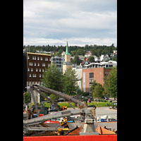 Troms, Domkirke, Ansicht vom Hafen / Hurtigruten-Anleger aus