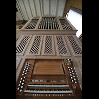 Troms, Domkirke, Chororgel mit Spieltisch