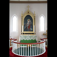 Honningsvg, Kirke, Chorraum mit Altar