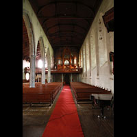 Bergen, Domkirke, Innenraum in Richtung Orgel