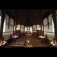 Bergen, Johanneskirke, Blick vom Spieltisch in die Kirche