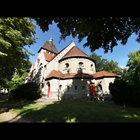 Berlin, Dorfkirche Alt Tegel, Auenansicht, Chorseite