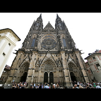 Praha (Prag), Katedrla sv. Vta (St. Veits-Dom), Westfassade mit Trmen