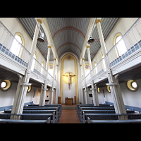 Passau, Stadtpfarrkirche St. Matthus (ev.), Innenraum in Richtung Chor