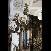Ottobeuren, Abtei - Basilika, Rckpositiv der Dreifaltigkeitsorgel