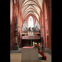 Frankfurt am Main, Kaiserdom St. Bartholomus, Blick vom Altarraum zur Hauptorgel