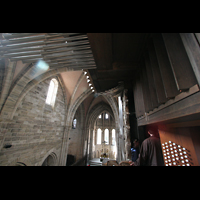 Bamberg, Kaiserdom St. Peter und St. Georg, Blick vom Spieltisch zum Westchor