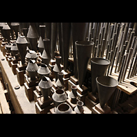 Alkmaar, Sint Laurenskerk, Pfeifen der Vox humana, Hautbois, Trompete 8' und Mixturen im Oberwerk