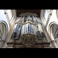 Amsterdam, Nieuwe Kerk, Hauptorgel mit geschlossenen Flgeltren perspektivisch
