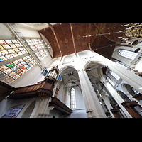 Amsterdam, Nieuwe Kerk, Sdliches Querhaus mit Transeptorgel u. Blick durch die Pfeiler zur Hauptorgel