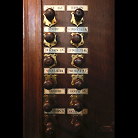 Amsterdam, Nieuwe Kerk, Oberer Teil der Registerstaffel der Transeptorgel