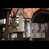 Amsterdam, Oude Kerk, Blick von der Vierung ins nrdlichen Querhaus mit Chororgel