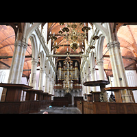 Amsterdam, Oude Kerk, Hauptschiff in Richtung Hauptorgel