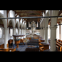 Amsterdam, Waalse Kerk (Oude Walenkerk), Blick von der rckseitigen Empore zur Orgel