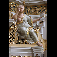 Amsterdam, Waalse Kerk (Oude Walenkerk), Figur rechts auf dem Rckpositiv