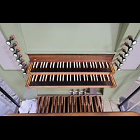 Amsterdam, Westerkerk, Chororgelspieltisch von oben