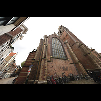 Gouda, Sint Janskerk - Grote Kerk, Ansicht von Achter de Kerk von Westen