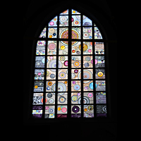 Gouda, Sint Janskerk - Grote Kerk, Erasmus-Fenster von 2016