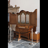 Gouda, Sint Janskerk - Grote Kerk, Kabinettorgel (Schrankorgel) im Seitenschiff