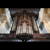 Groningen, Nieuwe Kerk, Orgel perspektivisch (beleuchtet)