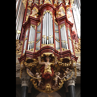 Haarlem, Sint Bavokerk, Rckpositiv mit den tragenden Figuren