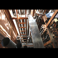 Kampen, Sint Nicolas Bovenkerk, Pfeifenwerk im Pedal (links) und Hauptwerk (rechts)