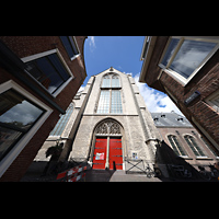Leiden, Pieterskerk, Sdliche Querhausfassade vom Herensteeg aus