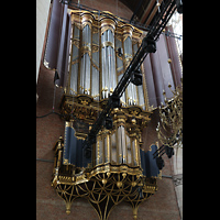 Leiden, Pieterskerk, Hauptorgel seitlich