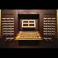 Leiden, Pieterskerk, Spieltisch der Hauptorfgel