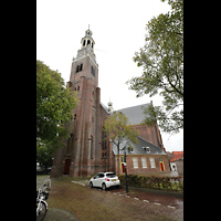 Maassluis, Groote Kerk, Ansicht von Sdwesten vom Kerkplein