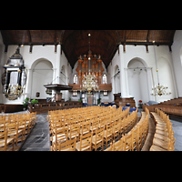 Maassluis, Groote Kerk, Innenraum in Richtung Orgel
