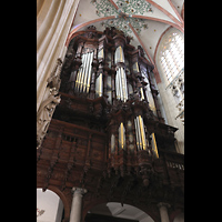 s-Hertogenbosch, Sint Janskathedraal, Hauptorgel perpsektivisch seitlich