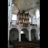 Arlesheim, Dom, Kirchenrckwand mit Orgelempore